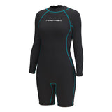 Women's 3mm Long Sleeve Shorts One-Piece Wetsuit