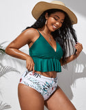 FULLFITALL-Green High Waist Bikini Set