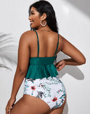 FULLFITALL-Green High Waist Bikini Set