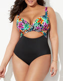 FULLFITALL - Multi Cut Out Underwire One Piece Swimsuit