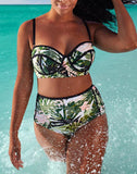 FULLFITALL - Camo Underwire High Waist Bikini Set