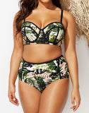 FULLFITALL - Camo Underwire High Waist Bikini Set