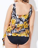 FULLFITALL - Everlasting Floral Side Tie Blouson Tankini Top