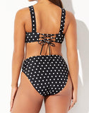 FULLFITALL - Black Polka Dot Scoopneck Underwire Bikini Set