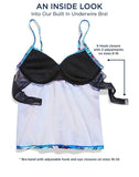 FULLFITALL - Black Tie Front Underwire Tankini Top