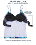 FULLFITALL - Black Tie Front Underwire Tankini Set