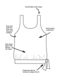 FULLFITALL - Dew Drops Side Tie Blouson Tankini with Cargo Swim Short