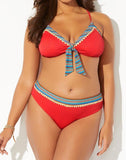 FULLFITALL - Red High Waist Bikini Set