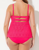 FULLFITALL - Red Faux Flyaway Underwire Tankini Set