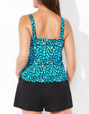 FULLFITALL - Water Cube  Flared Tankini With Cargo Swim Short