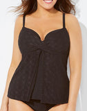 FULLFITALL - Black Faux Flyaway Underwire Tankini Set