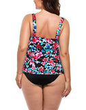 FULLFITALL - Cute Floral Flared Tankini Set