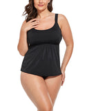 FULLFITALL - Black Flared Tankini Top