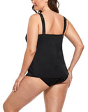 FULLFITALL - Black Flared Tankini Set