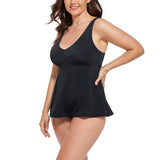 FULLFITALL - Black V-NECK  Flowy Tankini Set