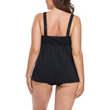 FULLFITALL - Black V-NECK  Flowy Tankini Set