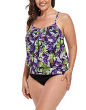 FULLFITALL - Purple Rose Lightweight Blouson Tankini Set