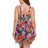 FULLFITALL - Multi Floral Two Piece Handkerchief Swimdress set