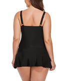 FULLFITALL - Black Bronzing One Piece Swimdress