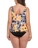 FULLFITALL - Everlasting Floral Side Tie Blouson Tankini Top