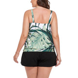 FULLFITALL - Grand Palms Loop Strap Blouson Tankini with Cargo Swim Short