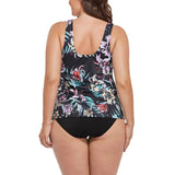 FULLFITALL - Pink Flower Classic Tankini Set